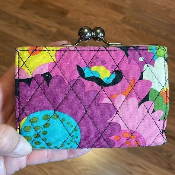 Vera Bradley Small Kisslock Wallet Va Va Bloom - Picture 3 of 7